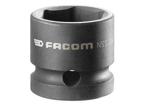 FCMNSS21A Facom 6-Point Stubby Impact Socket 1/2in Drive 21mm