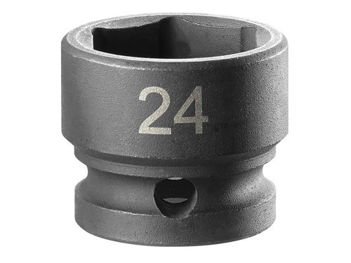 FCMNSS24A Facom 6-Point Stubby Impact Socket 1/2in Drive 24mm