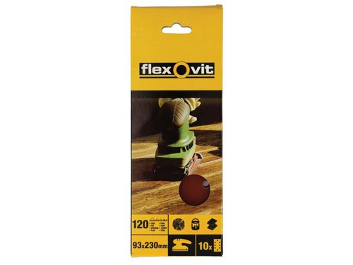 Flexovit 1/3 Sanding Sheets Perforated Coarse 50 Grit (Pack 10)