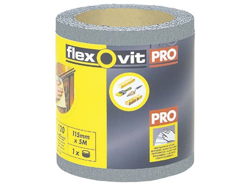 Flexovit High Performance Finishing Sanding Roll 115mm x 5m 120G