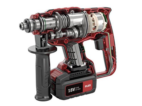 FLX CHE 18.0-EC/5.0 SDS Brushless Rotary Hammer 18V 2 x 5.0Ah Li-ion