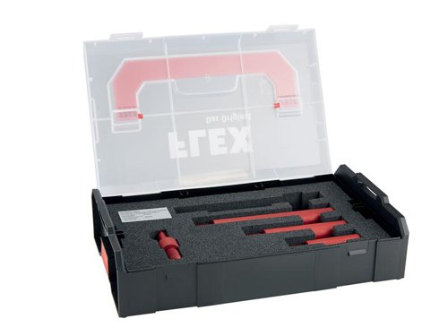 The Flex Power Tools EXS M14 Rotary Polisher Extension Set enables you to work in narrow and difficult to reach areas, such as exterior mirrors, spoilers, bumpers etc. Compatible with the following machines: PE 8-4 80, PE 14-3 125, PE 14-2 150, PE 14-1 180, L 1503 VR and PE 150 18.0-EC. This set contains:3 x M14 Anodised Aluminium Extensions: 50mm, 80mm and 120mm1 x M14 Adaptor for Cordless Screwdrivers1 x Mini L-BOXX® Carry CaseSpecification:Shaft Ø: 19mmWidth Across Flat: SW 17Max. Backing Pad Ø: 75mmMax. Polishing Disc Ø: 80mm