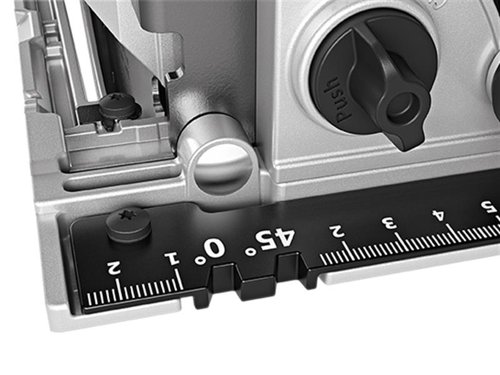 The Flex Power Tools CS 62 18.0-EC Circular Saw is fitted with a brushless motor with overload protection and temperature monitoring for greater efficiency and longer service life. The dual clamped swivel element helps to prevent the saw blade from jamming when making mitre cuts.For ease of use there is an easy to read angle scale from 0° to 50°, with preset angles of 22.5°/ 45°, and 50°. With non-slip clamping elements and an intuitive clamp lever for cutting depth adjustment. It has a swivel range of 0° to 50°, ideal for undercuts as well as scoring for perfect visible edges.The integrated electronic management system (EMS) protects the machine, extends the service life and increases efficiency. Ideal for traditional applications in dry construction and refurbishing, e.g. for making saw cuts through plasterboard, concrete fibreboards, wood materials, such as chipboard or OSB boards.Comes with a dust collection bag for low-dust operation with an easy-to-use bayonet connection making it easy to empty. There is also a connector for external dust extraction, Ø27mm, or step adaptor.Specifications:No Load Speed: 5,000/min.Max. Cutting Depth: 62mm.Max. Mitre Cutting Depth: without Rail: 38mm, with Rail: 32mm.Blade: 165 x 20mm Bore.Angle Presets: 0°/22.5°/45°/50°.Weight: 3.1kg.The Flex Power Tools CS 62 18.0-EC Circular Saw 18V Bare Unit, No Battery or Charger Supplied.