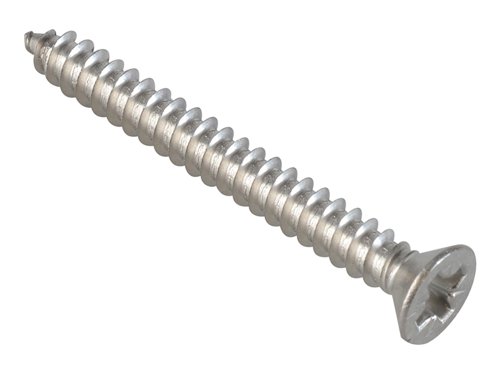 ForgeFix Self-Tapping Screw Pozi Compatible CSK A2 SS 1.1/2in x 8 ForgePack 12
