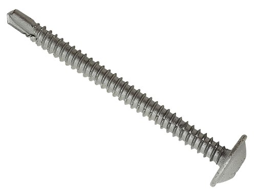 ForgeFix TechFast Window Baypole screws are self-drilling screws which are suitable for joining bay window and other metal reinforced PVCu sections. They have a wafer head with TORX® compatible recess. Their No.3 drill tip allows self-drilling into steel up to 4mm.These screws are fire resistant and are protected by 'Elementech' corrosion resistant coating, which has been salt spray tested to 1000 hours. They comply with EU safety, health and environmental requirements.TX25 impact bit included.Size: 4.8 x 70mmPack: Box of 100