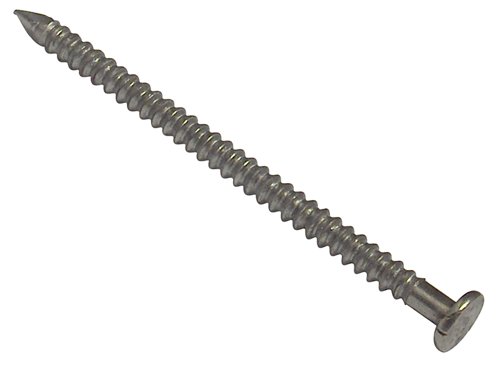 These Forgefix Annular Ring Shank Nails are ideal for where strength and holding power are of primary importance. The rings on the shank of the nail are sloped in a conical shape to ensure clean insertion but are then extremely difficult to release. They are suitable for both softwood and hardwood.The nails have a 'Bright' finish, which is simply the basic raw mild steel material, without any coating or finish.APPLICATION:Used where permanent holding is preferred such as flooring applications.Annular Ring Shank Nail Bright 40mm Bag Weight 500g