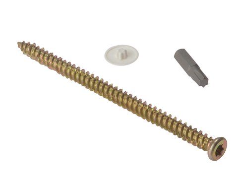 ForgeFix Concrete Frame Screw TORX® Compatible High-Low Thread ZYP 7.5 x 152mm Box 100