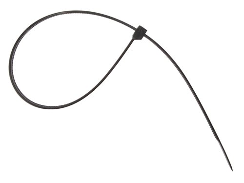 These Forgefix Cable Ties are suitable for a range of tasks in areas including: gardening, electrical installations, sign installation, point of sale applications and much, much more. They can be joined together, increasing the size and diameter reach.The cable tie consists of a tape section with triangular teeth that slope in one direction, as in a ratchet mechanism. The head of the cable tie has a slot with a flexible pawl that rides up the slope of these teeth when the tape is inserted. Once the pointed tip of the cable tie has been pulled through the case and past the ratchet, it is prevented from being pulled back; the resulting loop may only be pulled tighter.Extensive size range from 100-450mm. Available in widths 2.5-8.0mm. The ties have a temperature range for continuous use from 40-85°C.These ForgeFix Cable Ties are:Colour: BlackSize: 8.0 x 450mmPack Quantity: 100