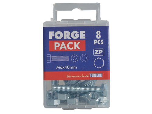 ForgeFix High Tensile Set Screw ZP M6 x 40mm Forge Pack 8