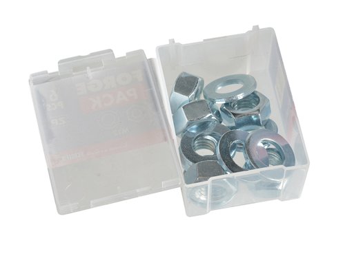 FORFPNUT12 ForgeFix Hexagonal Nuts & Washers ZP M12 ForgePack 6