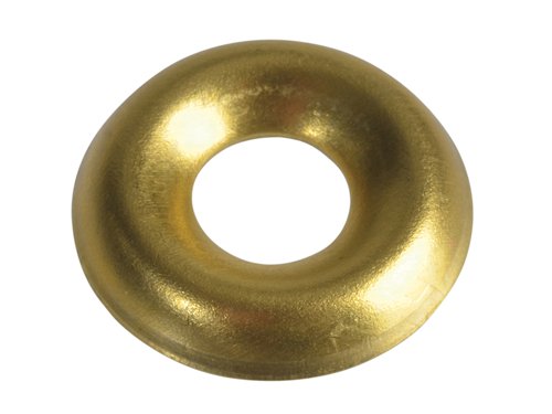 FORSCW6BM ForgeFix Screw Cup Washers Solid Brass Polished No.6 Bag 200