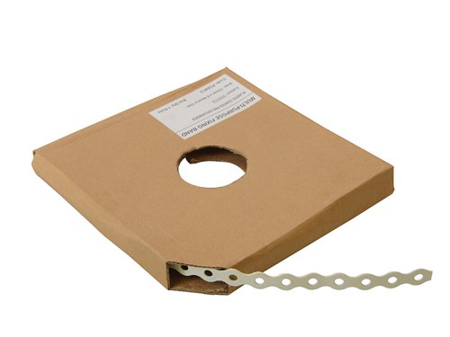 ForgeFix White Plastic Coated Pre-Galvanised Band 12mm x 0.8 x 10m Box 1