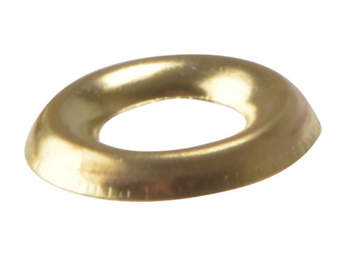 FORSCW8BM ForgeFix Screw Cup Washers Solid Brass Polished No.8 Bag 200
