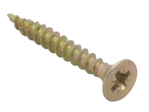Spectre™ by Forgefix, incorporates a long list of advanced screw features, often only found in premium screws, into what we've named advanced multi-purpose wood screws.They feature a countersunk, pozidrive compatible, recessed head. Fully threaded, up to 50mm, with a sawtooth thread, to prevent splitting, and reamer to prevent jacking (50mm and above). They are also surface hardened with a quick start type 17 slash point.The screws have a zinc yellow passivated finish for excellent resistance to corrosion. Zinc yellow passivation process of electroplating is similar to the 'galvanised' and 'zinc plated' processes, but with the addition of a yellow dye. It offers an aesthetically pleasing finish.CE approved for use in load-bearing timber construction.Specification:Size: 5.0 x 30mmThread: Fully threadedPack Quantity: Box of 1000