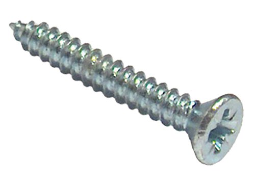 These Forgefix Pozidriv Self-Tapping Screws have countersunk heads and are Zinc Plated for increased resistance to corrosion. They tap their own thread in to a pre-drilled pilot hole in sheet or solid material. They are single threaded to resist pull-out.APPLICATION:Ideal for use in many DIY, ironmongery, engineering, electrical and plumbing applications.Zinc coatings prevent oxidation of the protected metal to create a longer lasting finish. It does this by forming a barrier and by acting as a sacrificial anode if this barrier is damaged. Zinc oxide is a fine white dust that (in contrast to iron oxide) does not trigger a breakdown of the substrate’s surface integrity as it is formed. The zinc oxide, if left intact, can act as a barrier to further oxidation, in a way similar to the protection afforded to aluminium and stainless steels by their oxide layers.The Pozidriv screw is similar in appearance to the classic Phillips cross-head, but in fact is very different. The Pozidriv has four additional points of contact, and does not have the rounded corners that the Phillips screw drive has. The biggest advantage it offers is that, when used with the correct tooling in good condition, it does not cam out, allowing great torque to be applied. The Pozidriv screw can easily be distinguished by a line embossed in the screw head at 45° to the slots for the driver.Countersunk heads are designed to sink flush with substrates to leave a smooth surface finish.Self Tapping Screw Pozi Countersunk ZP 1/2 x 4 Box 200