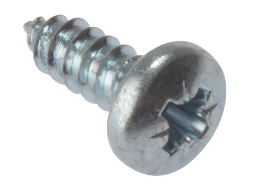 ForgeFix Self-Tapping Screw Pozi Compatible Pan Head ZP 1in x 10 Box 200