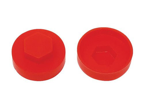 ForgeFix TechFast Cover Cap Poppy Red 16mm (Pack 100)