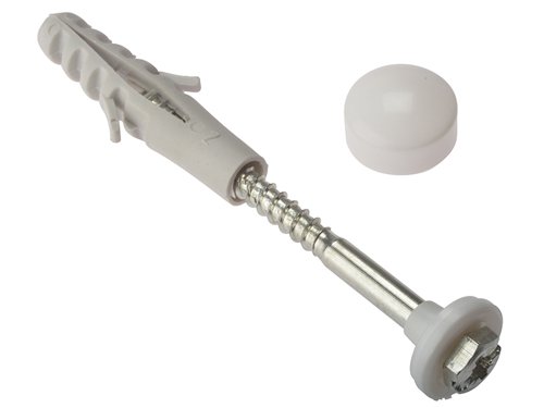 The Forgefix Sanitary W.C. Fixing Kits are strong and reliable. They are extremely easy to fit, and the decorative caps leave an attractive, clean finish. The edge of the plug cleanly closes off the drill-hole in the porcelain and enables the cap to snap fit securely. The zinc screw with hexagon and part flat shank enables straightforward installation.APPLICATION:Designed for fixing WC’s.Size: M6 x 80mm.