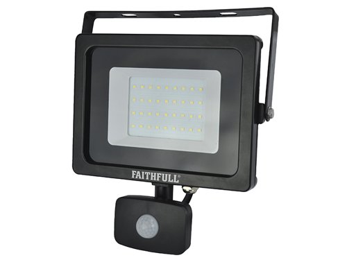 FPPSLWM30S Faithfull Power Plus SMD LED Security Light with PIR 30W 2400 lumen 240V