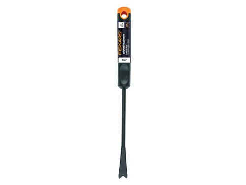 The Fiskars Ergo Weeding Knife  is a durable yet lightweight tool, ideal for removing weeds and their roots. Its ergonomically shaped handle feels natural in your hand and helps reduce fatigue. The steel head with rust-resistant coating provides lasting strength and value. The tool also incorporates a hanging hole for easy storage.