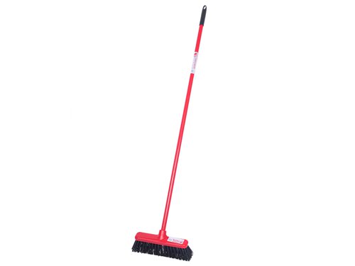 The Complete Gorilla Broom® has been designed with unique features to make your job easier. Fitted with an integrated scraper blade, makes removing ‘stuck bits’ even easier. The anti-clog channel cuts down flying dust for a clean sweeping action. The extra wide head means you can shift more with minimal effort.Ideal for use in wet environments, as the non-porous polymer head and bristles won't absorb any fluid. Excellent to use on various floor types: rubber, hard and decking. Made from UV and frost-resistant materials, meaning it can be kept outside all year without fading or cracking.1 x Red Gorilla Complete Gorilla Broom® Red 300mm (12in)