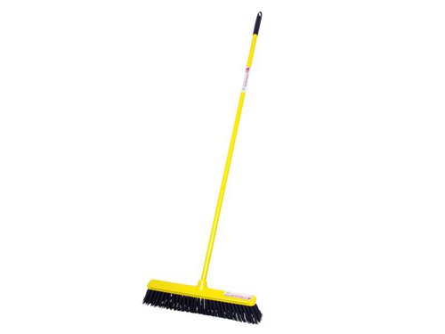 The Complete Soft Bristle Gorilla Broom® is designed to make your job easier. Built with unique features such as an integrated scraper blade, making removing ‘stuck bits’ even easier as well as; an anti-clog channel which cuts down flying dust for a clean sweeping action. The broom's extra-wide head means you can shift more with minimal effort. Performs well in a wet environment, as the non-porous polymer head and bristles soak 0% fluid. 1 x Red Gorilla Complete Soft Bristle Gorilla Broom® Yellow 50cm