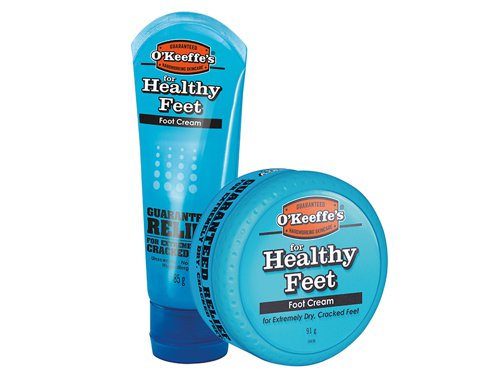 O'Keeffe's for Healthy Feet, perfect for feet that are prone to cracks and splits. No matter where you work or what you do, you probably need your feet to get you there. Improve your working and living conditions with O'Keeffe's for Healthy Feet.Healthy feet is non-oil based and made with glycerin, that draws in and retains moisture, necessary for skin to heal. Healthy Feet also has a higher concentration of allantoin to remove dead skin cells for better penetration and absorption of moisture and moisturising ingredients through the tough, thick skin of the feet and dry heels.Allantoin also protects against the damaging friction that feet endure. All part of our unsurpassed 3 Step Process that relieves dry, damaged skin - amazingly effective even when prescriptions can't do the job.Representative Photos: Before and After Foot Images Two week usage period Cream was applied twice daily. Results may vary.1 x O'Keeffe's O'Keeffe's Healthy Feet Foot Cream, 91g Jar