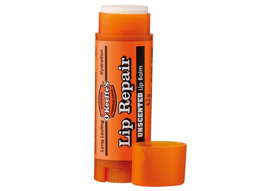 O'Keeffe's Lip Repair is a highly effective lip balm that heals, relieves and repairs extremely dry and cracked lips. It creates a flexible, multi-layer barrier that moves with your lips and keeps them moisturised for 8 hours. Absorbed quickly to provide soft, smooth lips.Apply to lips as needed. Stop use if irritation occurs. Protect this product from excessive heat and direct sun.Representative Photos: Two week usage period. Lip balm was applied according to package directions. Results may vary.1 x O'Keeffe's Lip Repair Lip Balm, Unscented 4.2g