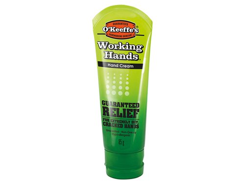 O’Keeffe’s Working Hands is a unique formulation of moisturising ingredients guaranteed to improve the health of your skin. It contains a high concentration of glycerin that draws in and retains moisture which is necessary for skin to heal.Another key component is allantoin, an odourless, non-toxic and non-allergenic skin protectant derived from the Comfrey plant. It removes dead skin cells to allow for better penetration and absorption of moisture and moisturising ingredients.Representative Photos: Before and After Hand Images. Two week usage period. Cream was applied before bed and three times throughout the day. Results may vary.1 x O'Keeffe's Working Hands Hand Cream, 85g Tube