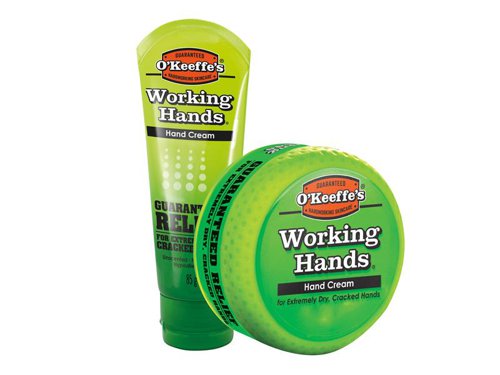 O’Keeffe’s Working Hands is a unique formulation of moisturising ingredients guaranteed to improve the health of your skin. It contains a high concentration of glycerin that draws in and retains moisture which is necessary for skin to heal.Another key component is allantoin, an odourless, non-toxic and non-allergenic skin protectant derived from the Comfrey plant. It removes dead skin cells to allow for better penetration and absorption of moisture and moisturising ingredients.Representative Photos: Before and After Hand Images. Two week usage period. Cream was applied before bed and three times throughout the day. Results may vary.1 x O'Keeffe's O'Keeffe's Working Hands Hand Cream 96g Jar