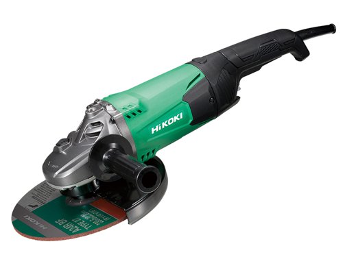 The HiKOKI G23ST 230mm Grinder has a powerful motor with improved overload durability. The motor has halved stator coils for excellent cooling efficiency, which also increases motor durability. It has a 3-position side handle and a spindle lock for increased safety. Labyrinth construction, further prolongs the tool's life, as the motor is protected from dust and debris.Supplied with: 1 x Side Handle, 1 x Spanner. Abrasive wheel NOT included.Specifications:Input Power: 2,000W.No Load Speed: 6,600/min.Disc Diameter: 230mm.Spindle: M14 x 2.Overall Length: 469mm.Weight: 5.1kg.The HiKOKI G23ST/J1 Angle Grinder 230mm in the 240V version.