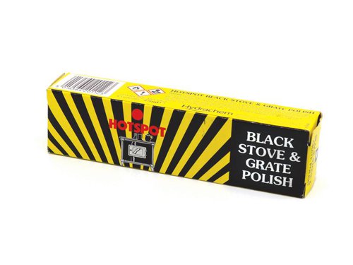 Hotspot Stove & Grate Polish has a water-based formula and is suitable for wood/coal stoves, grates and surrounds. It is particularly useful for covering rust spots and minor blemishes. After drying, it can be polished to a rich, dull black.Stove & Grate Polish will not smear or rub off onto hands once it is dry. Apply sparingly.1 x Hotspot Black Stove & Grate Polish Tube 75ml
