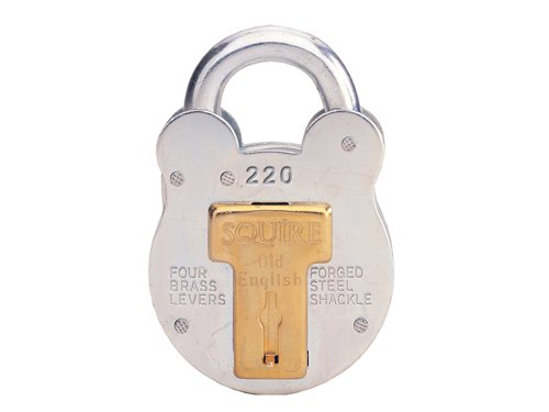 HSQ 220 Old English Padlock with Steel Case 38mm