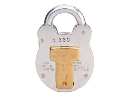 HSQ660 Squire 660 Old English Padlock with Steel Case 64mm