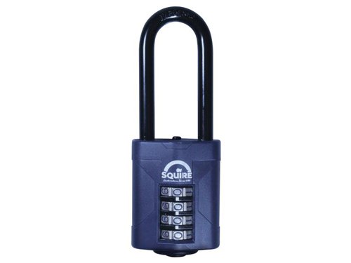 Squire CP50/2.5 Combination Padlock 4-Wheel 50mm Extra Long Shackle 63.5mm