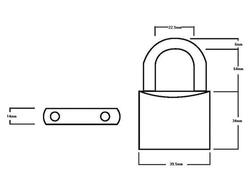 HSQLN4212 Squire LN4LS Lion Brass Padlock 5-Pin 40mm - 65mm Long Shackle