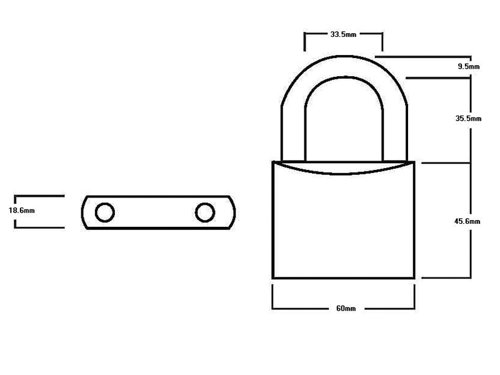 HSQLN60 Squire LN60 Lion Range Brass Padlock 60mm