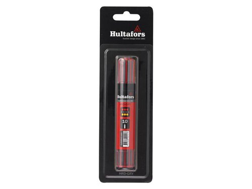 HUL650220 Hultafors Dry Marker Refill Graphite/Red/Yellow (10) Blister Pack