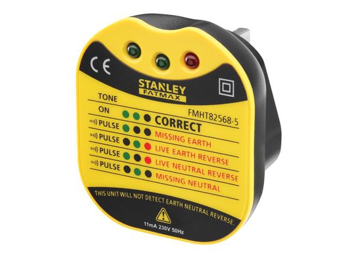 INT582568 STANLEY® Intelli Tools FatMax® UK Wall Plug Tester