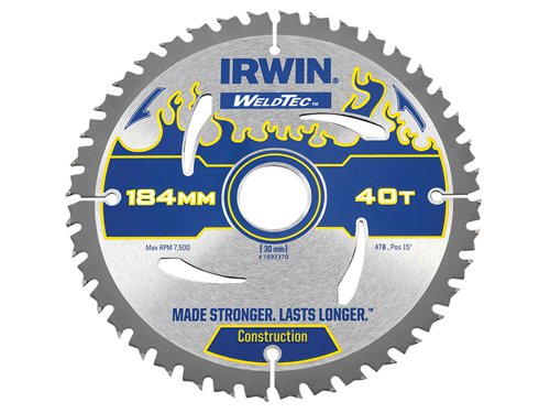 IRW Weldtec Circular Saw Blade 184 x 30mm x 40T ATB