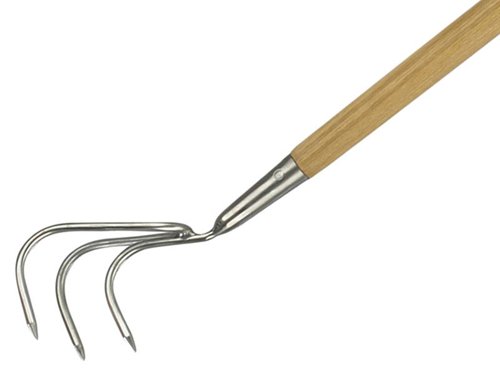K/S70100042 Kent & Stowe Stainless Steel Long Handled 3-Prong Cultivator, FSC®
