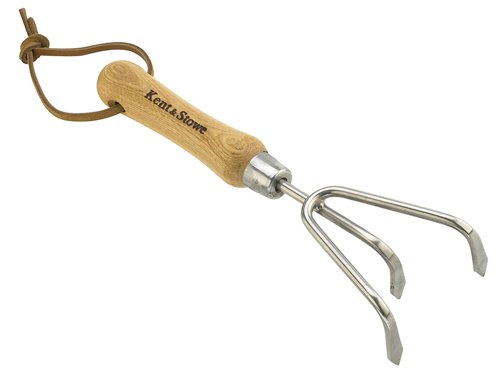 K/S70100087 Kent & Stowe Stainless Steel Hand 3-Prong Cultivator, FSC®