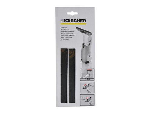 These Kärcher replacement squeegees are suitable for the Kärcher Window Vac and are easy to change.Pack of 2.Width: 170mm.