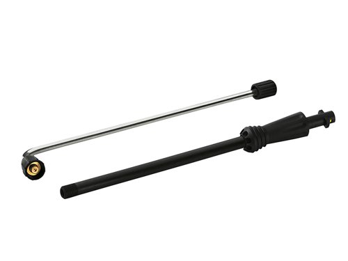 This Karcher Angled Spray Lance is made extra-long for easy cleaning of difficult to reach areas, e.g., roof gutters or vehicle underbodies.It is suitable for all Karcher K2 – K7 Series domestic pressure washers.Specifications:Length: 1m.Weight: 791kg.