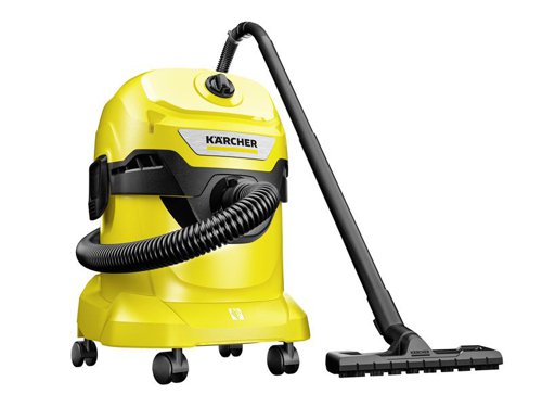 The Kärcher WD 4 Wet & Dry Vacuum is powered by a 1000W motor, which works alongside a robust 20-litre container to pick up anything from light dust to heavy rubble and liquid. Switch seamlessly between wet and dry debris thanks to its clever flat pleated filter system, which also makes it easy to change the filter without coming into contact with the dirt.Special floor nozzles make vacuuming effortless, whatever the job. Its compact size means that the WD 4 is easy to transport and store, with all its accessories safely stowed on board so they're close to hand when you need them.Supplied with:1 x Suction Hose 2.2m.2 x Suction Tubes 0.5m.1 x Wet & Dry Floor Nozzle.1 x Fleece Filter Bag.Specifications:Suction Power: 1000W.Container Capacity: 20 litre.Weight: 6.8kg (machine), 7.8kg (with accessories).