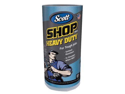KCL SCOTT® Blue Heavy-Duty Shop Cloth Roll