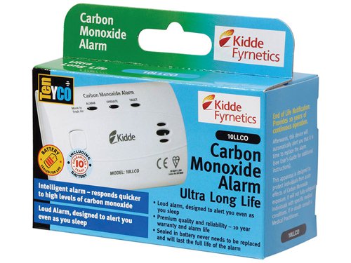 KID 10LLCO 10-Year Sealed Battery Carbon Monoxide Alarm