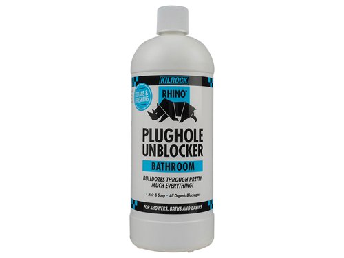 KILRHINOBATH Kilrock Rhino Bathroom Heavy-Duty Drain Unblocker 1 litre