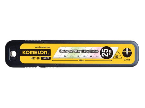 KOMHB710 Komelon Snap-Off Blades 25mm (Pack 10)