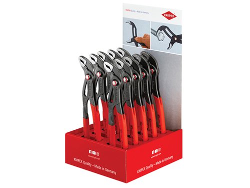 Knipex Knipex Cobra?½ Quickset Waterpump Pliers Counter Display (10 x KPX8721250)